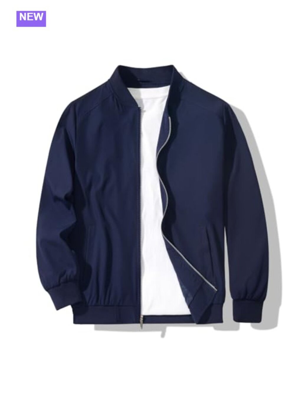Men's Lightweight Bomber Jacket Windbreaker Zip Front Casual Spring Fall